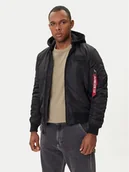 Kurtki męskie - Alpha Industries Kurtka bomber MA-1 TT Hood Two Tone 258100 Czarny Regular Fit - miniaturka - grafika 1