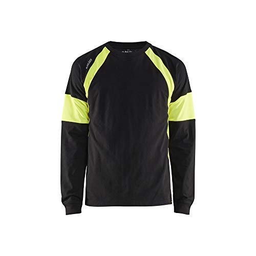 Blaklader 352010309933XXXL T-shirt z długim rękawem, czarny/żółty, rozmiar XXXL