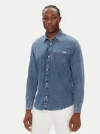 Koszule męskie - Calvin Klein Jeans Koszula jeansowa LV040EM774 Niebieski Regular Fit - miniaturka - grafika 1