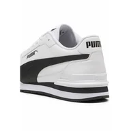 Buty trekkingowe damskie - Skórzane sneakersy unisex ST Runner v4 PUMA White Black Cast Iron Gray - miniaturka - grafika 1