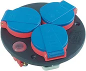 Przedłużacze i rozgałęźniki - Brennenstuhl 1081090 rozgałęziacz 3 x gniazdo sieciowe Czarny, Niebieski, Czerwony - miniaturka - grafika 1