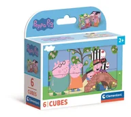 Układanki dla dzieci - Clementoni, Klocki Sześcienne, Peppa Pig, 6 el. - miniaturka - grafika 1