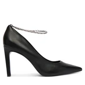 Czółenka - Szpilki Calvin Klein Ess Stiletto Hdw Chain Lth 90 HW0HW02718 Czarny - miniaturka - grafika 1