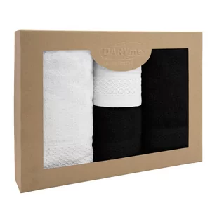 Zestaw 4 ręczników Solano Biały + Czarny Darymex - Ręczniki - miniaturka - grafika 1