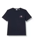 Koszulki męskie - GANT Męski t-shirt Reg Archive Shield Emb Ss, niebieski (Evening Blue), XXL - miniaturka - grafika 1