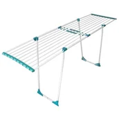 Suszarki na ubrania - Suszarka do ubrań wolnostojąca Family Star 197 x 50 x 90 cm biało-niebieski - miniaturka - grafika 1