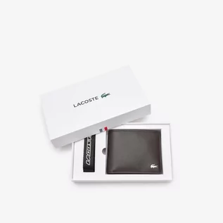 Portfele - Lacoste męski zestaw prezentowy portfel i pasujący breloczek na klucze - grafika 1