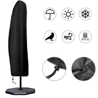 Parasole ogrodowe - Duży parasol ogrodowy 280 cm z teleskopowym drążkiem, wodoodporny, z ochroną UV - miniaturka - grafika 1