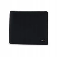 Portfele - Portfel męski skórzany HUGO BOSS poziomy skóra ekologiczna czarny - miniaturka - grafika 1