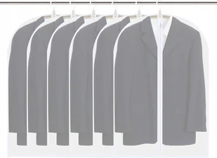 6X Pokrowiec Etui Worek Przezroczyste Na Ubrania 60X100Cm Ochrona Na Kurz - Pokrowce na ubrania - miniaturka - grafika 1