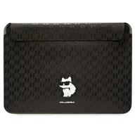 Etui i futerały do telefonów - Karl Lagerfeld Sleeve KLCS14SAKHPCK 14" czarny/black Saffiano Monogram Choupette - miniaturka - grafika 1