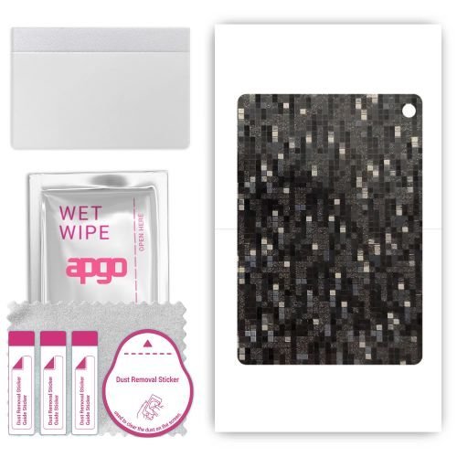 folia naklejka skórka strukturalna na TYŁ do Amazon Fire HD 8 (2022) - Carbon Pixel Czarny - apgo SKINS