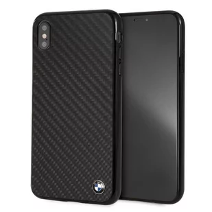 BMW Hardcase do iPhone XS Max czarny/black Siganture-Carbon BMHCI65MBC - Etui i futerały do telefonów - miniaturka - grafika 1