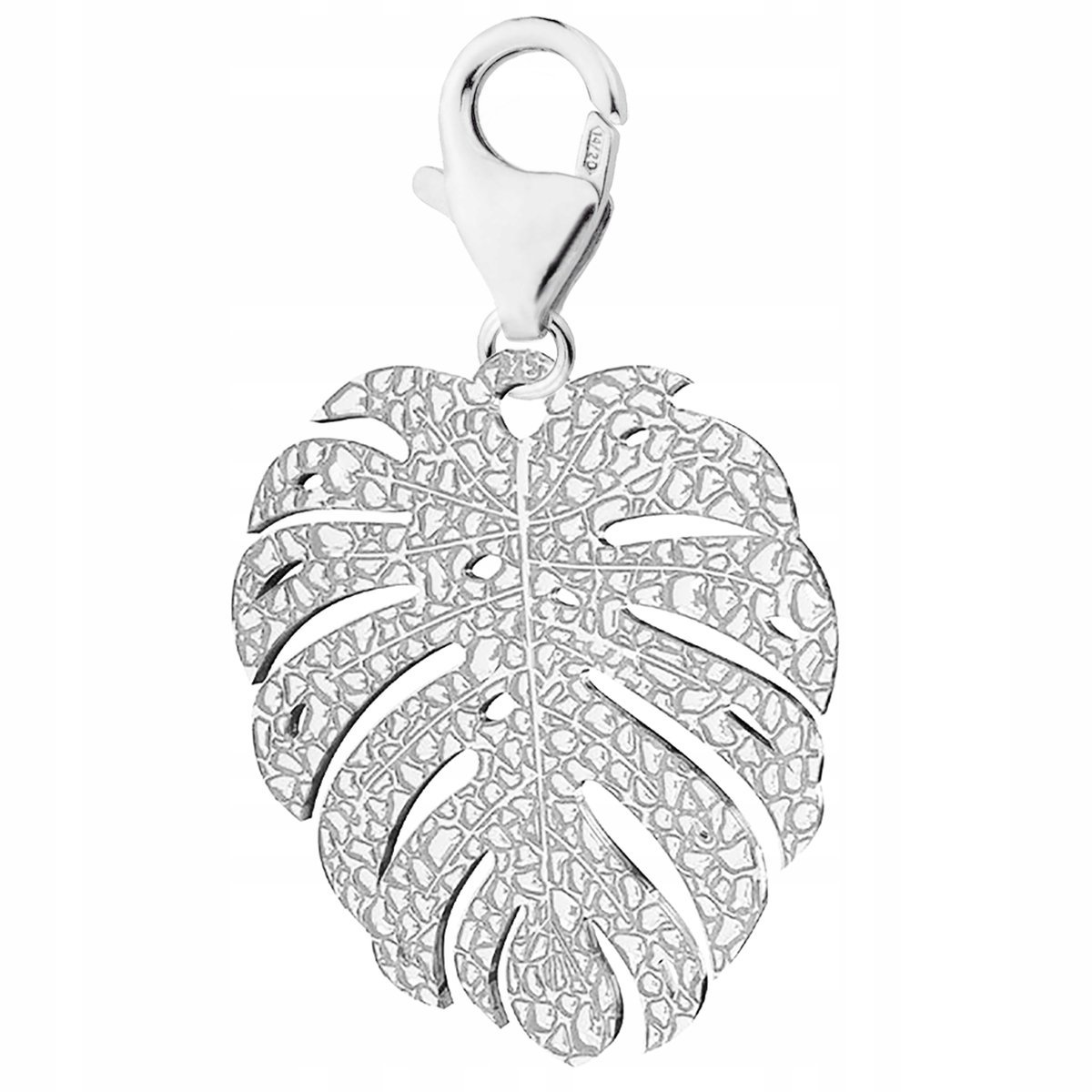 Zawieszka wisząca Liść Monstera srebro 925