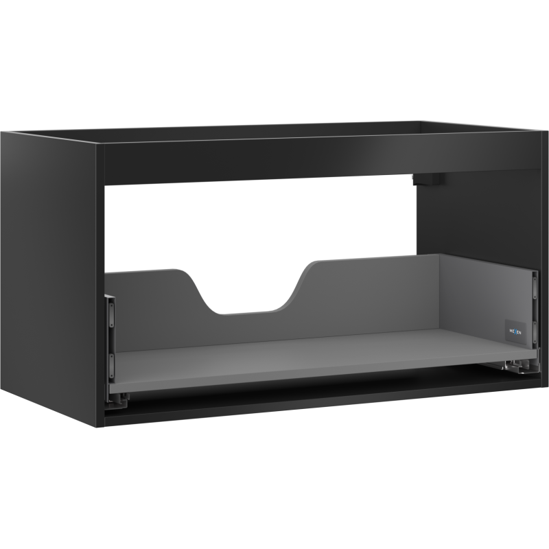 Mexen Box-A korpus szafki podumywalkowej 90 cm, 1 szuflada, czarny mat - 91AX0-0900-470-1-71