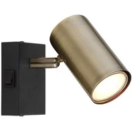 Lampy sufitowe - Globo Robby 57911-1M reflektor 1x25W GU10 mosiądz/czarny - miniaturka - grafika 1