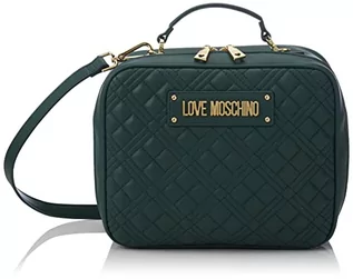 Torebki damskie - Love Moschino Damska pikowana torba na ramię Borsa PU Bottiglia, zielona, 51 x 66 x 13 - grafika 1