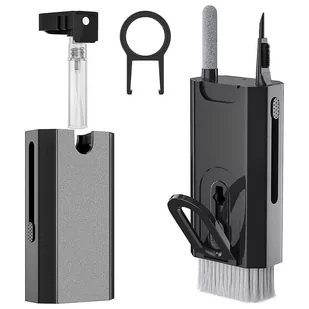 Czyścik wielofunkcyjny do ekranu klawiatury słuchawek Alogy Cleaner Set 8w1 do telefonów laptopów PC Czarny - Części i akcesoria do laptopów - miniaturka - grafika 1