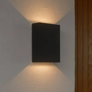 Nordlux Kinkiet zewnętrzny LED Fold Seaside up/down, 10 x 15 cm, czarny - Lampy ogrodowe - miniaturka - grafika 1