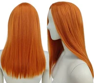 Dodatki do strojów karnawałowych - Peruka RUDA pomarańczowa long bob bez grzywki półdługa termoodporna cosplay - miniaturka - grafika 1