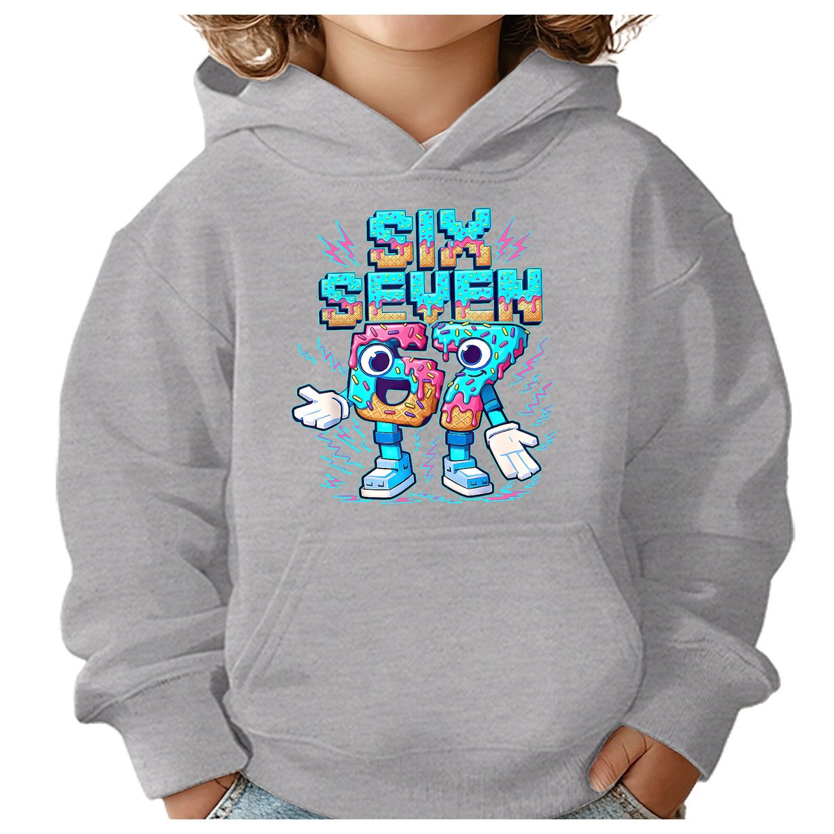 BLUZA DZIECIĘCA Z KAPTUREM 67 SIX SEVEN VIRAL 122-128 DLA DZIECKA PREZENT