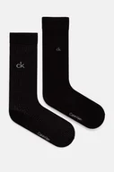 Skarpetki męskie - Calvin Klein skarpetki 2-pack męskie kolor czarny 701229432 - miniaturka - grafika 1