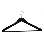 Wieszaki do szafy - Wieszak do ubrań WOODEN czarny - miniaturka - grafika 1