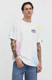 Vans t-shirt bawełniany męski kolor biały wzorzysty - Koszulki męskie - miniaturka - grafika 1