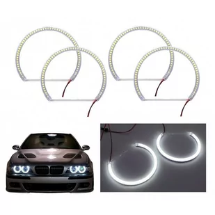 BMW E36 E38 E39 E46 ringi LED Angel Eye komplet zestaw na dwie lampy motoLEDy - Lampy przednie - miniaturka - grafika 1