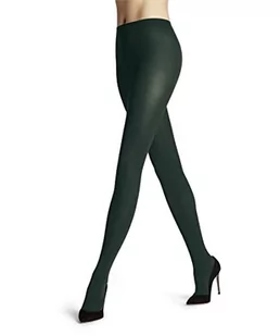 FALKE Damskie rajstopy Cotton Touch, oddychająca bawełna, eleganckie, delikatne, nieuciskowe, komfortowy ściągacz, płaski szew dla nieuciskającego czubka stopy, intensywne kolory, 1 sztuka, Zielony - Rajstopy - miniaturka - grafika 1