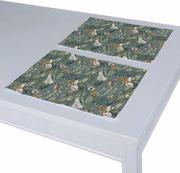 Obrusy i serwetki - Podkładka 2 sztuki, kwiaty na zielono-niebieskim tle, 40 x 30 cm, Abigail - miniaturka - grafika 1