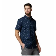 Koszulki sportowe męskie - Koszula męska Columbia Rapid Rivers™ Printed Short Sleeve Shirt Rozmiar: M / Kolor: ciemnoniebieski - miniaturka - grafika 1