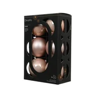 Bombki - Bombka szklana mix połysk/mat śr. 8 cm różowa 6 szt. - miniaturka - grafika 1