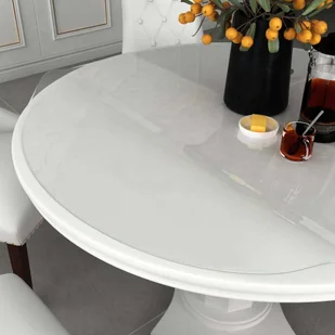 TEMU Ochrona stołu 80 cm, 2 mm, przezroczysty, wodoodporny i cięty, odpowiedni do stołów i podłóg w jadalni, salonie, tarasie lub biurze, chroniący - Inne - miniaturka - grafika 1