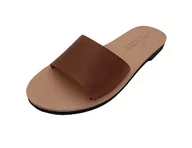 Klapki i japonki damskie - Brązowe klasyczne klapki damskie ze skory naturalnej SANDINISTA A4160A [Rozmiar: 40] - miniaturka - grafika 1