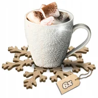 Zabawki kreatywne - Świąteczne podkładki pod szklankę kubek bożonarodzeniowe gwiazdki 6szt - miniaturka - grafika 1