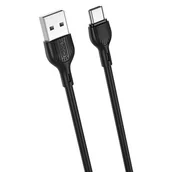 Kable USB - XO Kabel NB200 USB - USB-C 1,0m 2.1A czarny - miniaturka - grafika 1