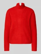 Swetry damskie - Sweter z dzianiny ze stójką i obniżonymi ramionami - miniaturka - grafika 1