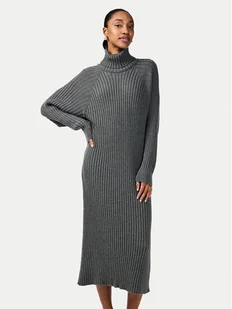 YAS Sukienka dzianinowa Mavi 26028660 Szary Regular Fit - Sukienki - miniaturka - grafika 1
