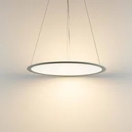 Lampy sufitowe - Deko-Light Lampa wisząca LED PANEL, szary, Ø 63 cm, metal, CCT, ściemniany, 50 W możliwość ściemniania, aluminiowy / szary / cynkowy, biuro, aluminium, nowoczesny - miniaturka - grafika 1