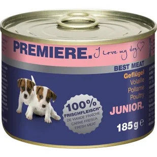 PREMIERE Best Meat Junior Drób 12x185 g - Mokra karma dla psów - miniaturka - grafika 1