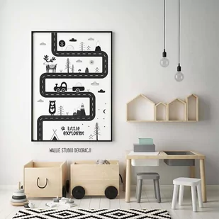 Plakat w stylu skandynawskim Miasteczko format B2 - Dekoracje domu - miniaturka - grafika 1