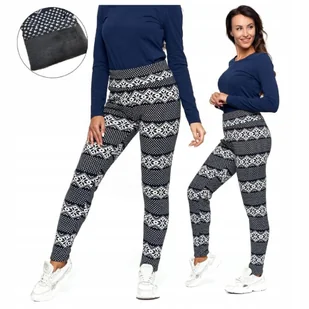 Legginsy Damskie Grube Ocieplane Futerkiem na Zimę Norweski Wzór S/M MORAJ - Legginsy Legginsy Damskie Grube Ocieplane Futerkiem na Zimę Norweski Wzór S/M MORAJ - Legginsy - miniaturka - grafika 1