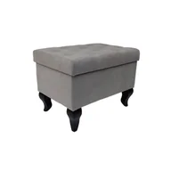 Pufy i podnóżki - Pufa ze schowkiem Ludwik pikowana 60cm h-42/43 różne kolory - miniaturka - grafika 1