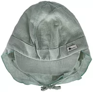 Czapki damskie - Sterntaler Chłopcy czapka z daszkiem do wiązania z ochroną karku, papierowy kapelusz przeciwsłoneczny, średni zielony, 51 cm - miniaturka - grafika 1