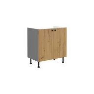 Szafki kuchenne - Szafka Pod Zlewozmywak 2 Drzwi 80ZL 2F Ava Stolarz Lempert Dąb Artisan, Antracyt - miniaturka - grafika 1