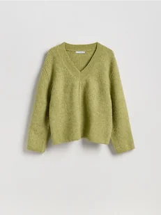Reserved - Sweter oversize - zielony - Swetry damskie - miniaturka - grafika 1