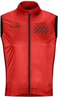 Kamizelki kolarskie - Cube Teamline Wind Vest Men, czerwony XL 2023 Kamizelki - grafika 1