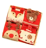 Skarpetki damskie - SKARPETY ŚWIĄTECZNE DAMSKIE 4 PARY W PUDEŁKU - miniaturka - grafika 1