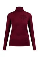 Swetry damskie - NAEMI Damski damski sweter z dzianiny z golfem 10424935-NA01, wiśniowy, XS/S, czerwony (Kirschrot), XS-S - miniaturka - grafika 1